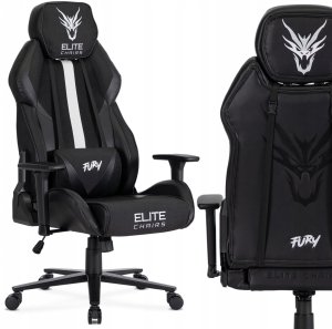 Fotel Gamingowy Obrotowy Ergonomiczny Krzesło Dragon FURY Czarny Biały 1