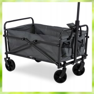 Wózek Składany Transportowy Turystyczny Campingowy Plażowy GILBERT Szary 6