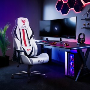 Fotel Songmics Fotel Gamingowy Obrotowy Ergonomiczny Biurowy Krzesło Dragon FURY Biały 2
