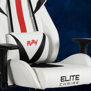 Fotel Songmics Fotel Gamingowy Obrotowy Ergonomiczny Biurowy Krzesło Dragon FURY Biały 7