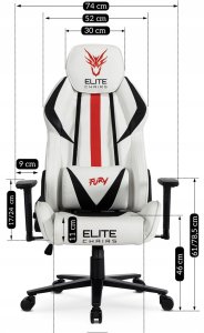 Fotel Songmics Fotel Gamingowy Obrotowy Ergonomiczny Biurowy Krzesło Dragon FURY Biały 10