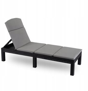 Leżak Ogrodowy Rattanowy Turystyczny Rozkładany Leżanka Łóżko LUIZJANA 11