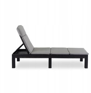 Leżak Ogrodowy Rattanowy Turystyczny Rozkładany Leżanka Łóżko LUIZJANA 15