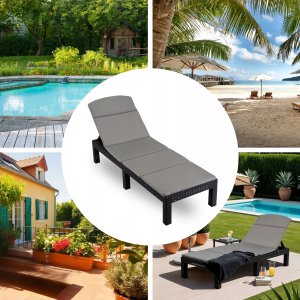Leżak Ogrodowy Rattanowy Turystyczny Rozkładany Leżanka Łóżko LUIZJANA 3