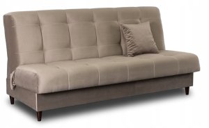 Wersalka Sofa Kanapa Rozkładana z Funkcją Spania Dwuosobowa Beżowa LIMA 4