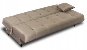 Wersalka Sofa Kanapa Rozkładana z Funkcją Spania Dwuosobowa Beżowa LIMA 5