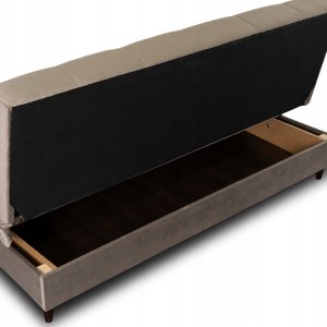 Wersalka Sofa Kanapa Rozkładana z Funkcją Spania Dwuosobowa Beżowa LIMA 6