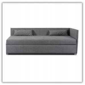 Łóżko 90x200 Młodzieżowe Tapicerowane Jednoosobowe Tapczan Szare KARO 2 5