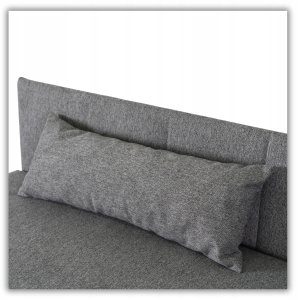 Łóżko 90x200 Młodzieżowe Tapicerowane Jednoosobowe Tapczan Szare KARO 2 6