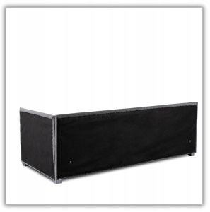 Łóżko 90x200 Młodzieżowe Tapicerowane Jednoosobowe Tapczan Szare KARO 2 10