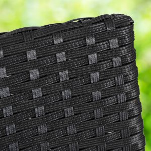 Sofa Kanapa Rattanowa Ława Ławka Ogrodowa Na Taras Ogród KENT Czarna 6