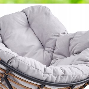 Fotel Leżak Ogrodowy Bujany Bujak Leżanka Do Salonu Na Taras ELTON Szary 7