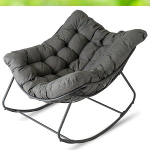 Fotel Leżak Ogrodowy Bujany Bujak Leżanka Do Salonu Na Taras LAREDO Szary 5