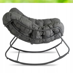 Fotel Leżak Ogrodowy Bujany Bujak Leżanka Do Salonu Na Taras LAREDO Szary 7