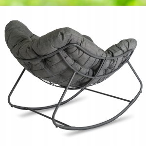 Fotel Leżak Ogrodowy Bujany Bujak Leżanka Do Salonu Na Taras LAREDO Szary 8