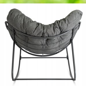 Fotel Leżak Ogrodowy Bujany Bujak Leżanka Do Salonu Na Taras LAREDO Szary 9
