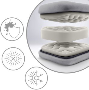 Leżak ogrodowy składany z poduszką Sofotel ChillWell zestaw 2 szt jasno szary 7