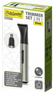 Zestaw trymerów 2w1 USB MAESTRO MR-666 7