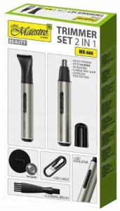 Zestaw trymerów 2w1 USB MAESTRO MR-666 8
