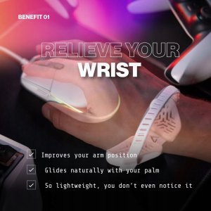 Deltahub - Carpio G2.0 - Gamingowa Podkładka pod Nadgarstek do Myszki L Biały Prawa 5