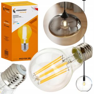 Żarówka dekoracyjna LED E27 12W 3000K transparentna VERGIONIC 1
