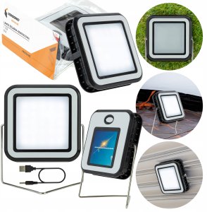 VERGIONIC Lampa solarna kempingowa Led + USB 2
