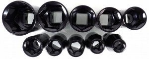 Falontech NASADKI UDAROWE 1/2'' KLUCZE 8-27mm ZESTAW 10szt 6