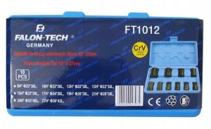 Falontech NASADKI UDAROWE 1/2'' KLUCZE 8-27mm ZESTAW 10szt 7