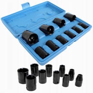 Falontech NASADKI UDAROWE 1/2'' KLUCZE 8-27mm ZESTAW 10szt 8