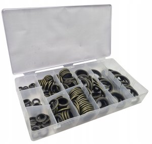 PIERŚCIENIE PODKŁADKI USZCZELNIAJĄCE METALOWO-GUMOWE 150SZT. 2