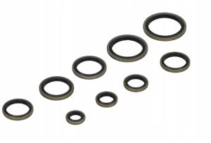 PIERŚCIENIE PODKŁADKI USZCZELNIAJĄCE METALOWO-GUMOWE 150SZT. 3