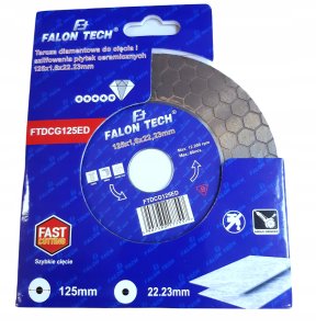 TARCZA DIAMENTOWA 125mm x 22 DO PŁYTEK GRESU GLAZURY SZLIFOWANIA CIĘCIA 45 4