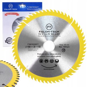 TARCZA PIŁA DO DREWNA TARCZA WIDIOWA DO CIĘCIA 190 x 30 mm 60 zębów WIDIA 1