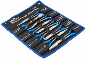 SZCZYPCE KOMBINERKI DŁUGIE WYGIĘTE PROSTE PŁASKIE OCZKOWE 280MM ZESTAW 9el 5