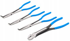 SZCZYPCE KOMBINERKI DŁUGIE WYGIĘTE PROSTE PŁASKIE OCZKOWE 280MM ZESTAW 9el 7