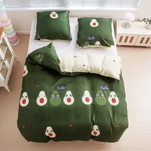 Pościel 200x220 bawełna satynowa dwustronna GierekHoff gruba 3 części GH 3071 awokado 3