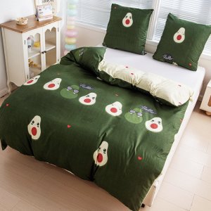 Pościel 200x220 bawełna satynowa dwustronna GierekHoff gruba 3 części GH 3071 awokado 4