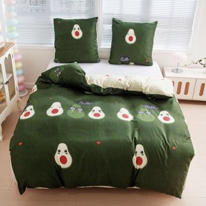 Pościel 200x220 bawełna satynowa dwustronna GierekHoff gruba 3 części GH 3071 awokado 5