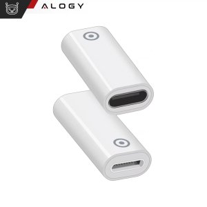 Adapter Alogy Pencil Charger do rysika USB-C Lightning do Apple Pen umożliwiający ładowanie kablem Biały 2