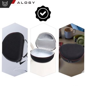Etui ochronne na słuchawki do JBL Tune 600/510/500/460/450 Alogy Hard Case obudowa ochronna na zamek Czarne 4