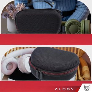 Etui ochronne na słuchawki do JBL Tune 600/510/500/460/450 Alogy Hard Case obudowa ochronna na zamek Czarne 5