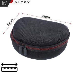 Etui ochronne na słuchawki do JBL Tune 600/510/500/460/450 Alogy Hard Case obudowa ochronna na zamek Czarne 7