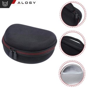 Etui ochronne na słuchawki do JBL Tune 600/510/500/460/450 Alogy Hard Case obudowa ochronna na zamek Czarne 10