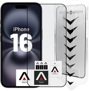 Szkło hartowane do Apple iPhone 16 ochronne szkiełko na ekran 9H Alogy EasyShield z ramką montażową 1