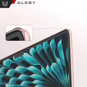 Etui do Apple Macbook Air 13.6 - M2/M3 2022/2023/2024/2025 Alogy AirGuard Elastyczna obudowa Matowa Przezroczysty Różowy 4