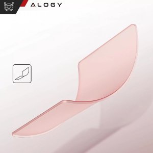 Etui do Apple Macbook Air 13.6 - M2/M3 2022/2023/2024/2025 Alogy AirGuard Elastyczna obudowa Matowa Przezroczysty Różowy 6