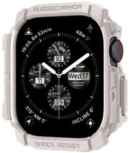 ETUI DO APPLE WATCH 10 (46MM) BEŻOWE DUNE BEIGE SPIGEN RUGGED ARMOR PRO 9
