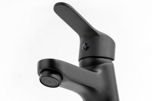 Bateria umywalkowa stojąca łazienkowa czarna - Yoka 5