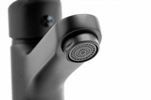 Bateria umywalkowa stojąca łazienkowa czarna - Yoka 6