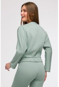 B292 Bluza z kopertowym dekoltem - miętowa (kolor Miętowy, rozmiar L) 2